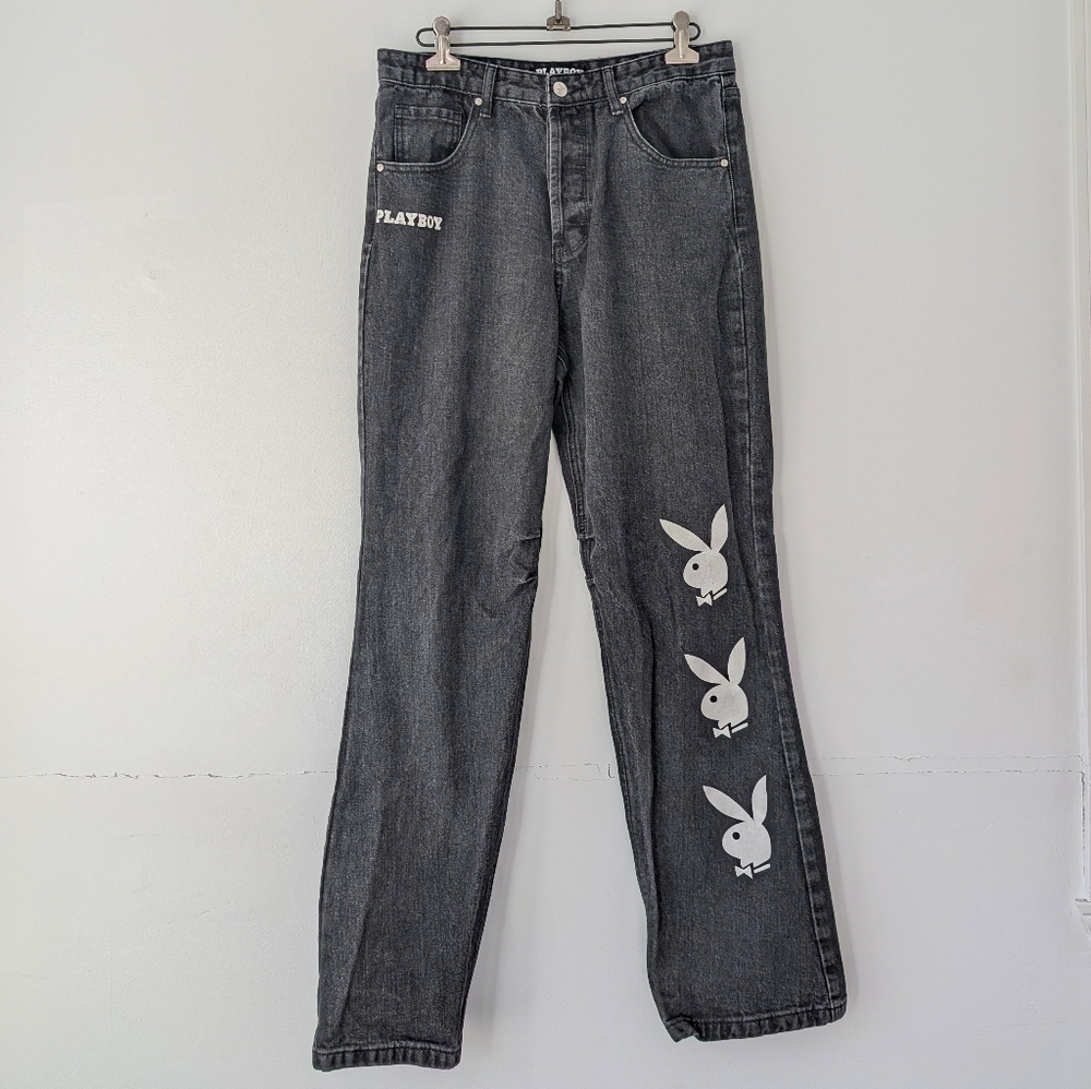 Playboy Women's High waisted 90's Black Jeans ~ Size 5